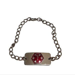 7inchBIOS Medical Woman's ID Medical Alert Bracelet L11